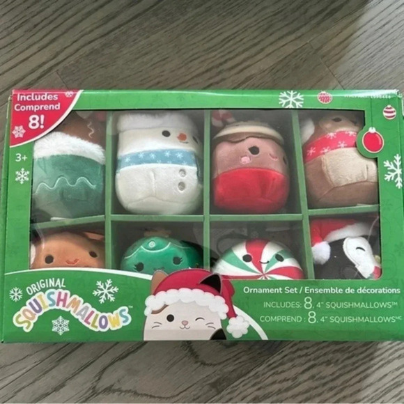 Squishmallown 8 pieces ornament set -4” Squishmallows NEW